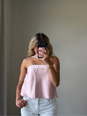 These three scarf top pink